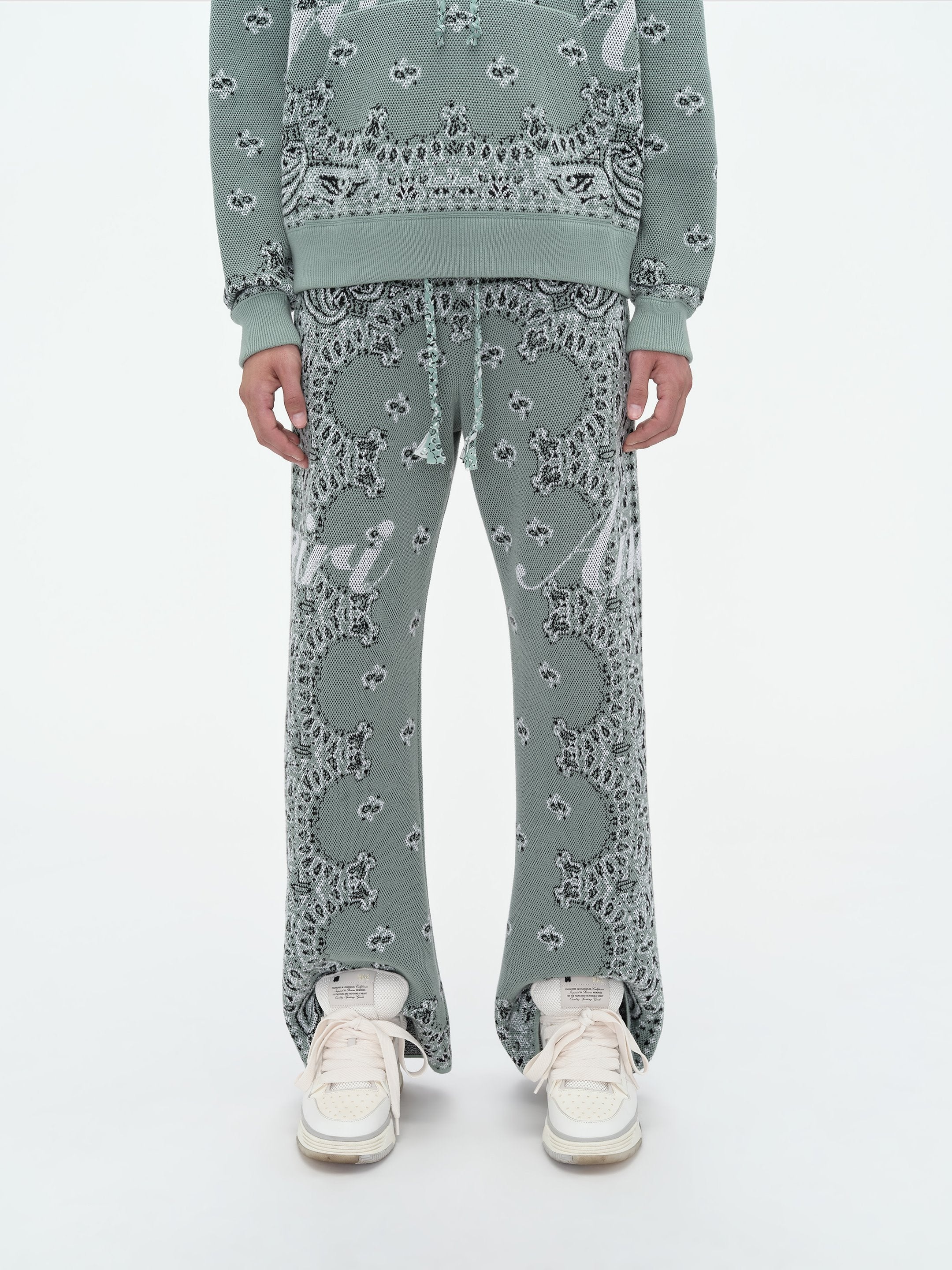 BANDANA KNIT KICK FLARE PANT - 3