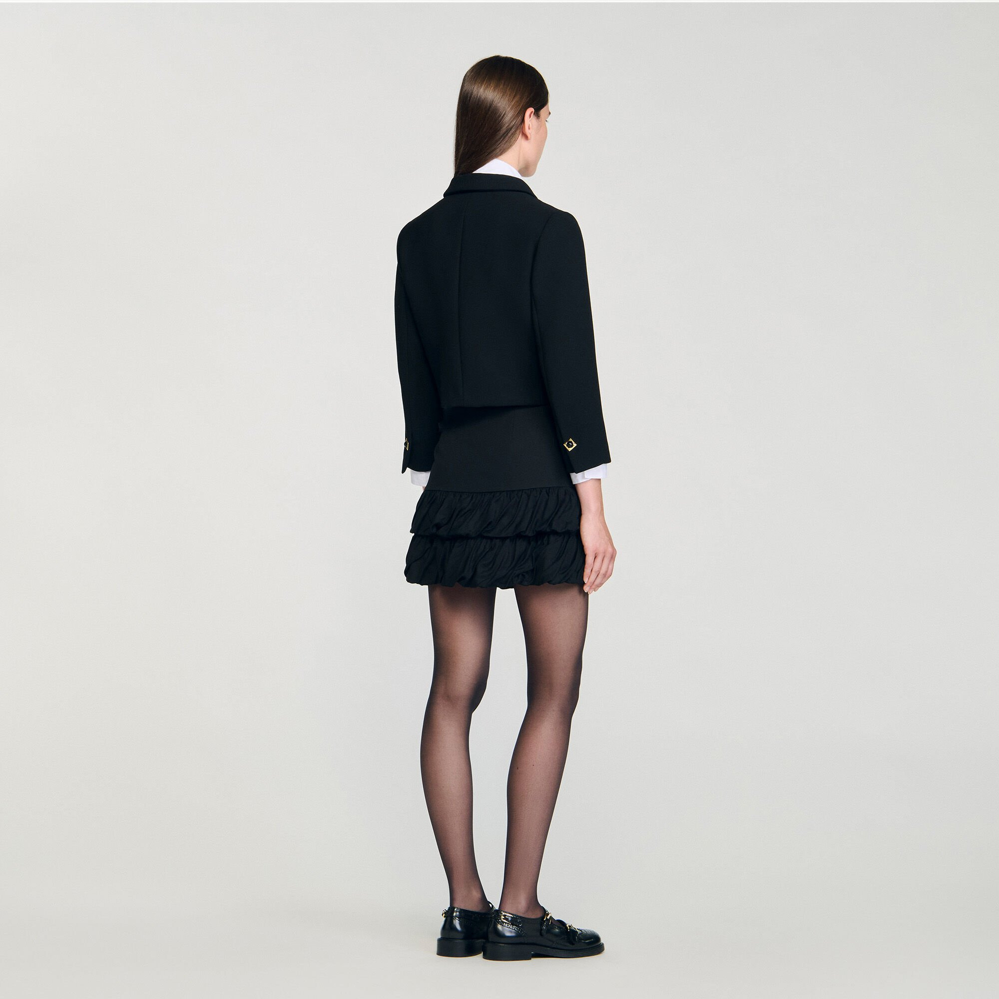 CROPPED JACKET WITH DECORATIVE BUTTONS - 5