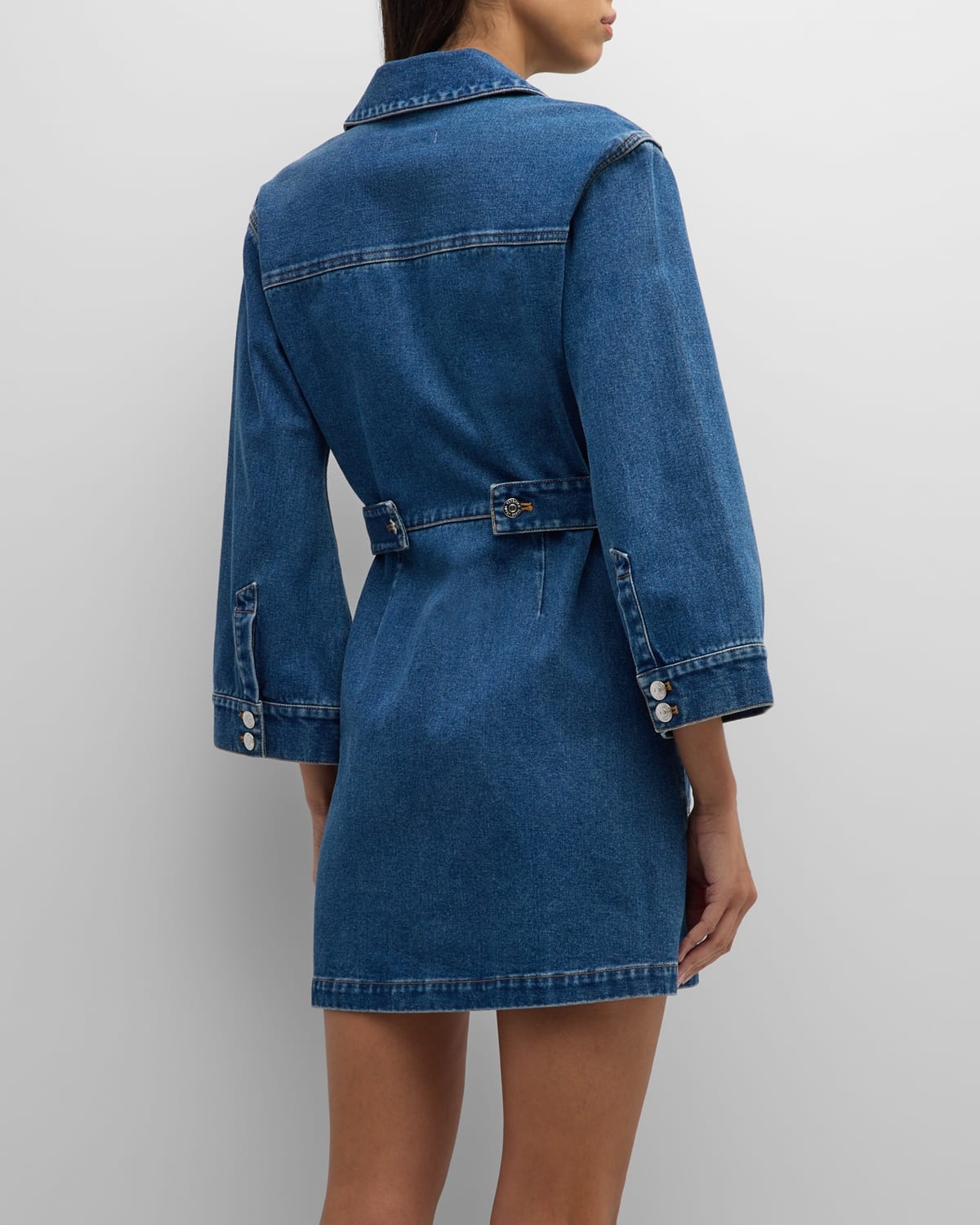 Mckinley Button-Front Denim Mini Dress - 6