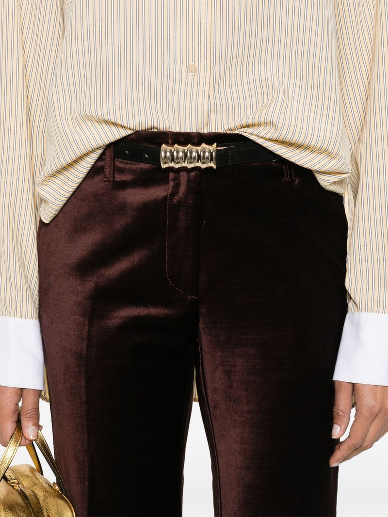 velvet straight-leg trousers 5