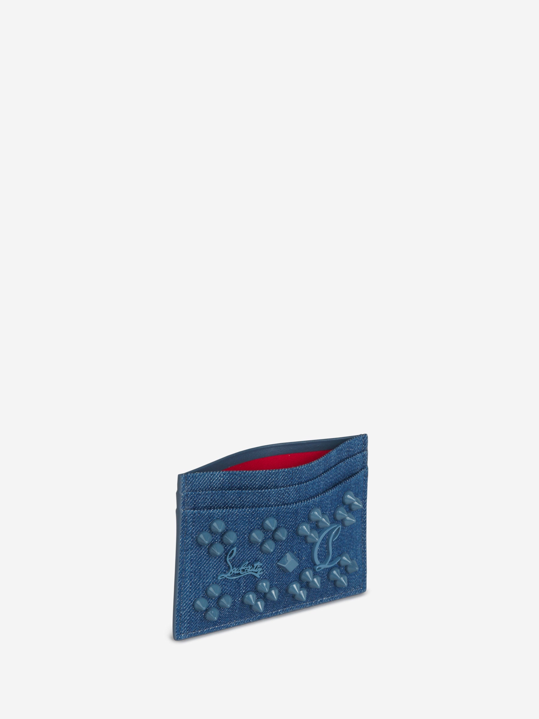 DENIM STUDDED CARD HOLDER - 2