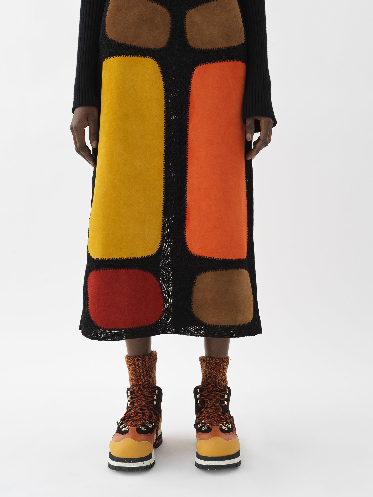 SLEEVELESS PATCHWORK DRESS - 5