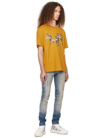 AMIRI Orange Staggered Chrome T-Shirt outlook