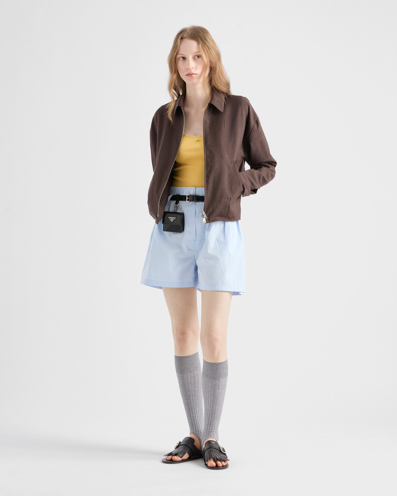 Prada Cotton poplin shorts outlook