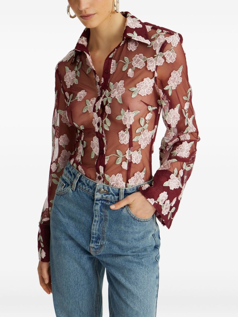 floral-embroidered mesh shirt 4