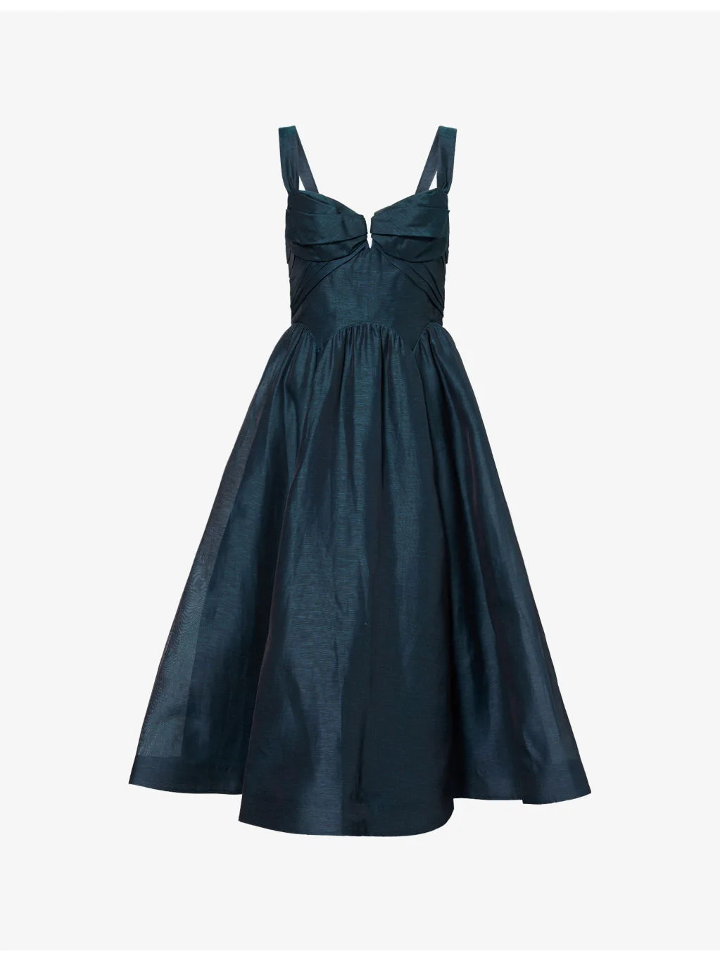 Rebellion Drape Linen And Silk Midi Dress - 1