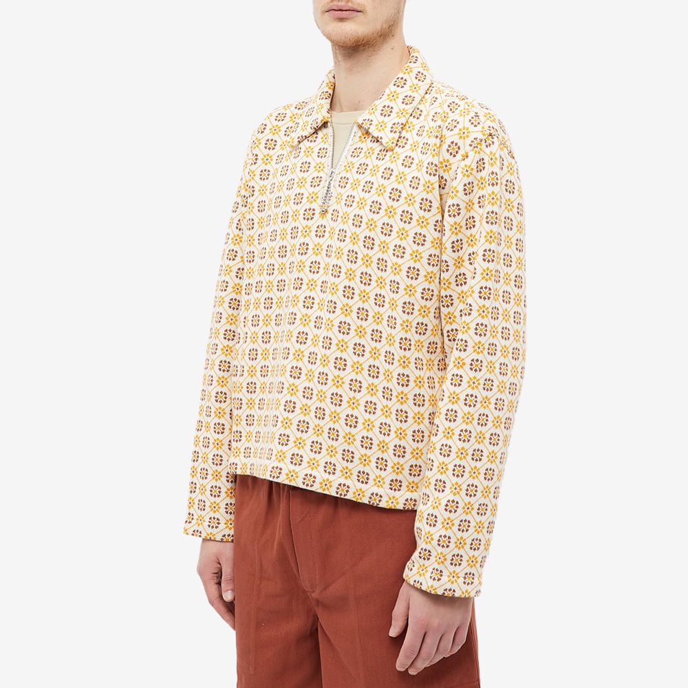 BODE Floral Jacquard Quarter Zip Pullover - 2