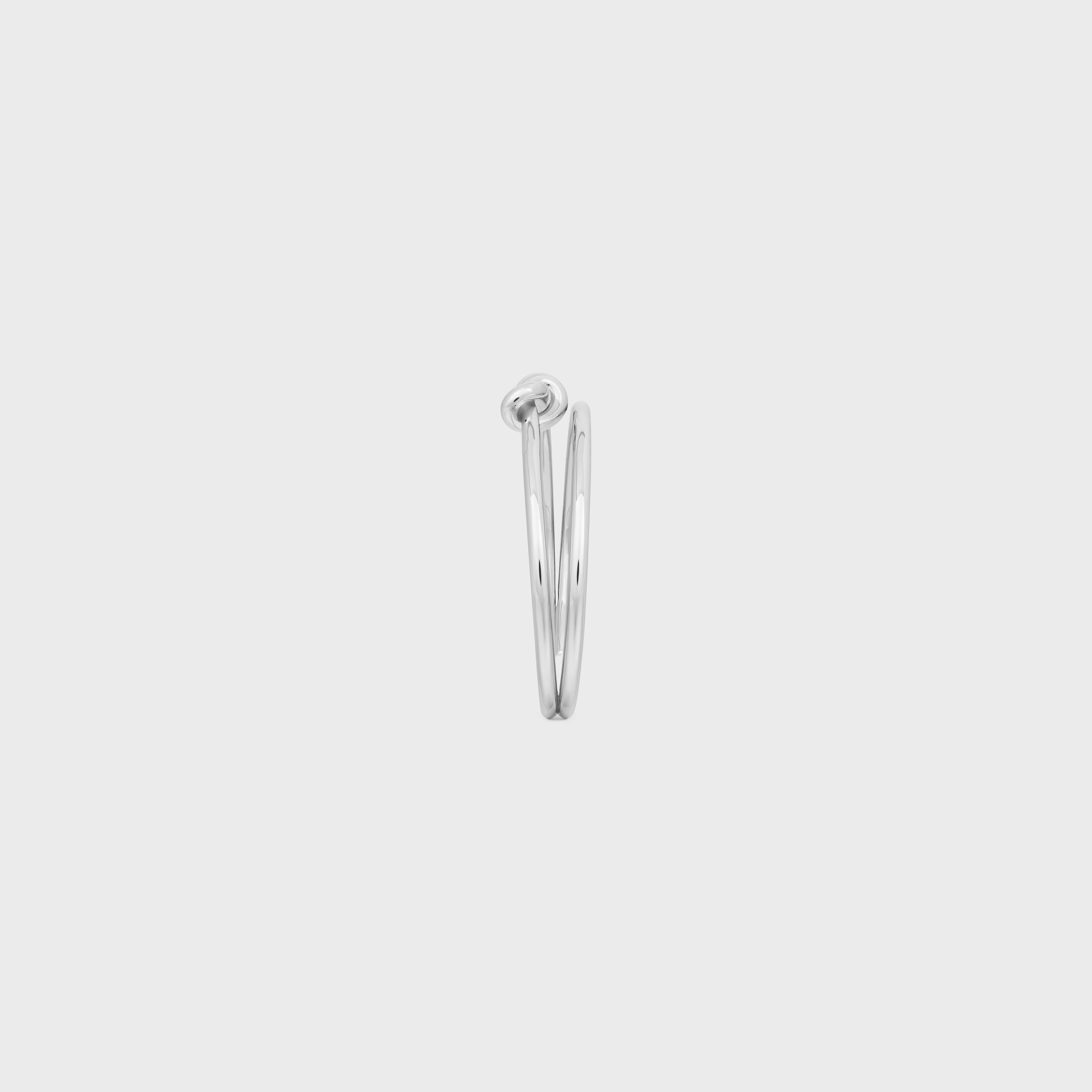 Knot Double Cuff in Brass with Rhodium Finish - 3