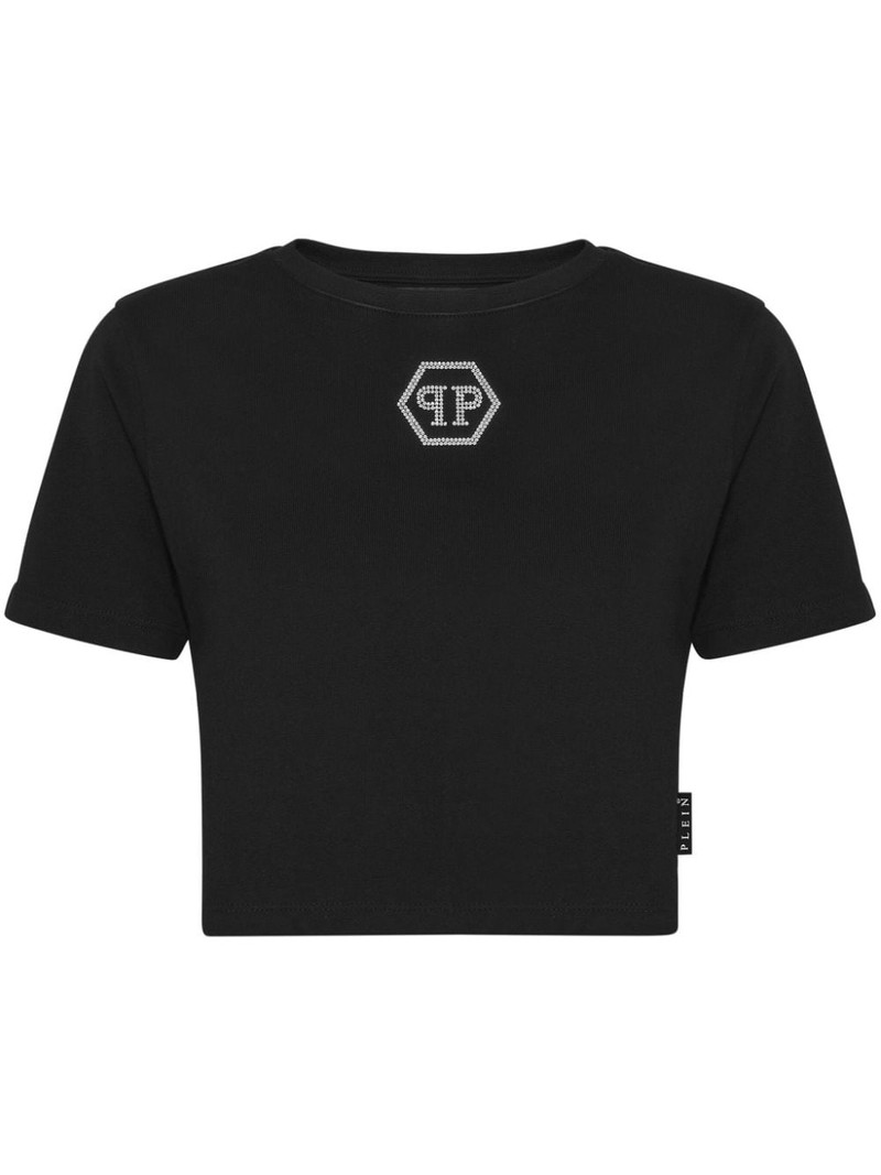 Hexagon rhinestone T-shirt 1