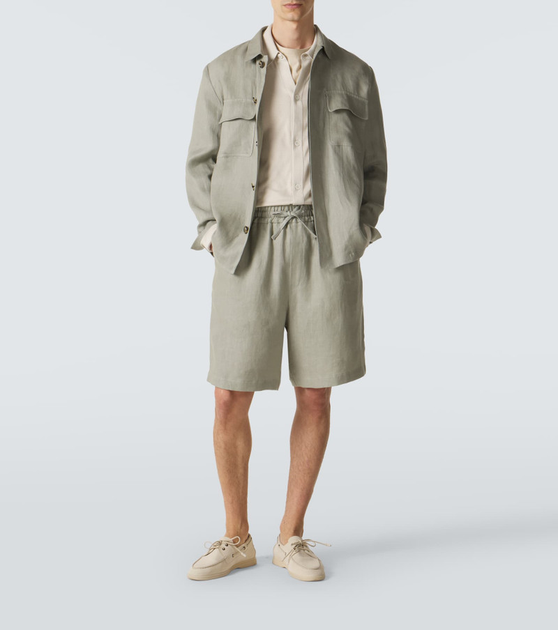 LARDINI Linen shorts outlook