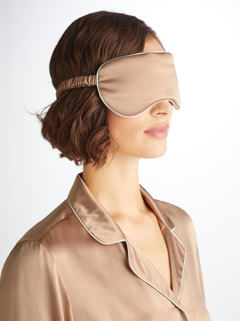 Eye Mask Bailey Silk Satin Gold 5