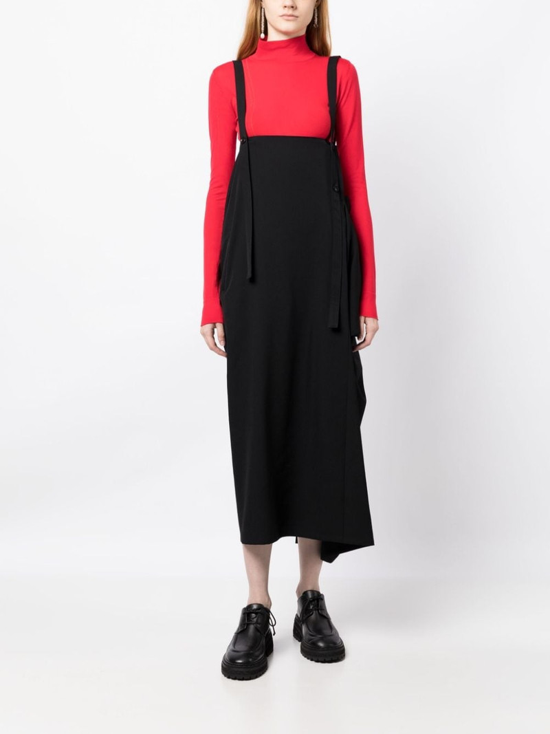 Y's sleeveless wool midi dress outlook