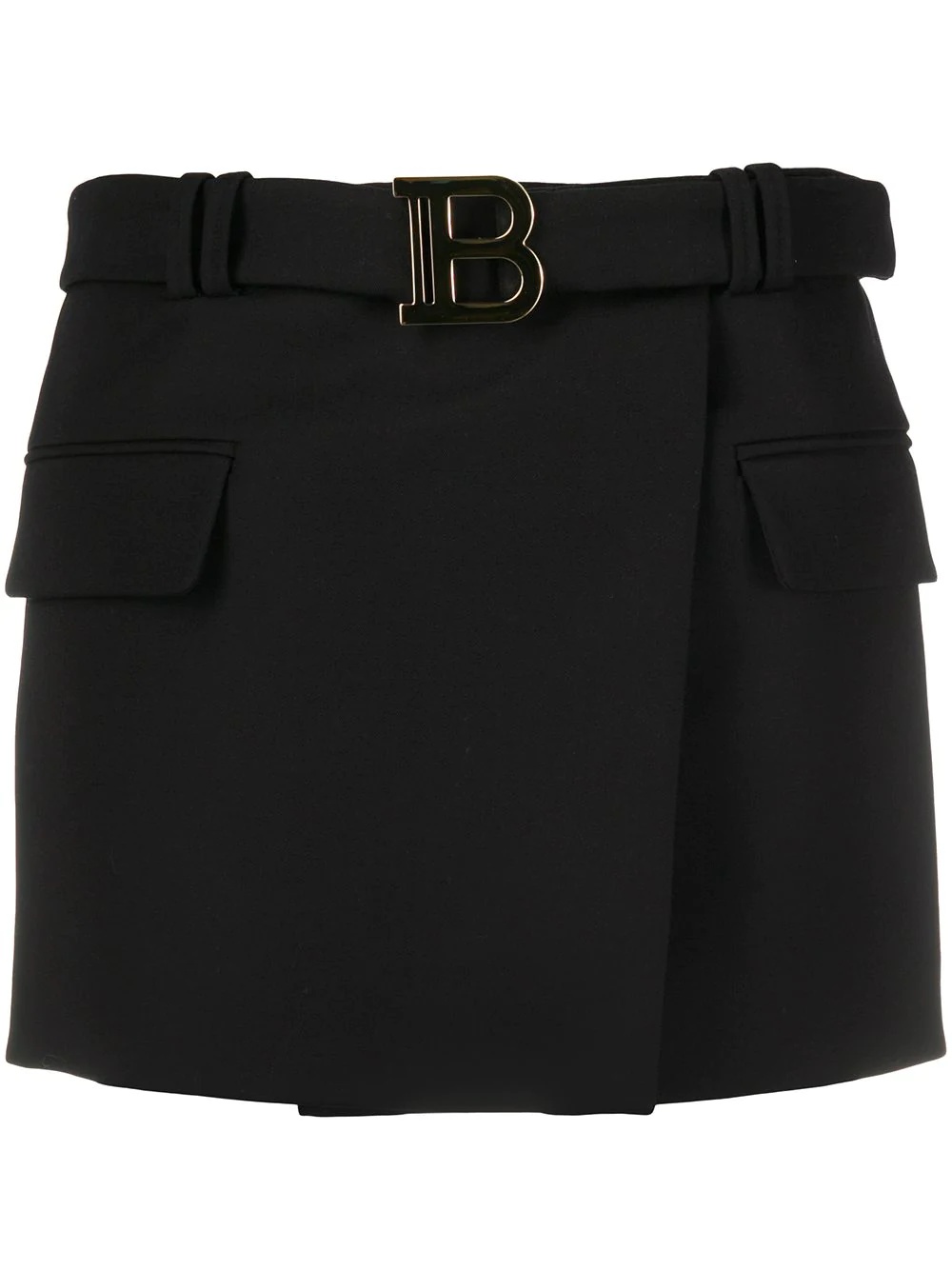 belted 'B' mini skirt - 1