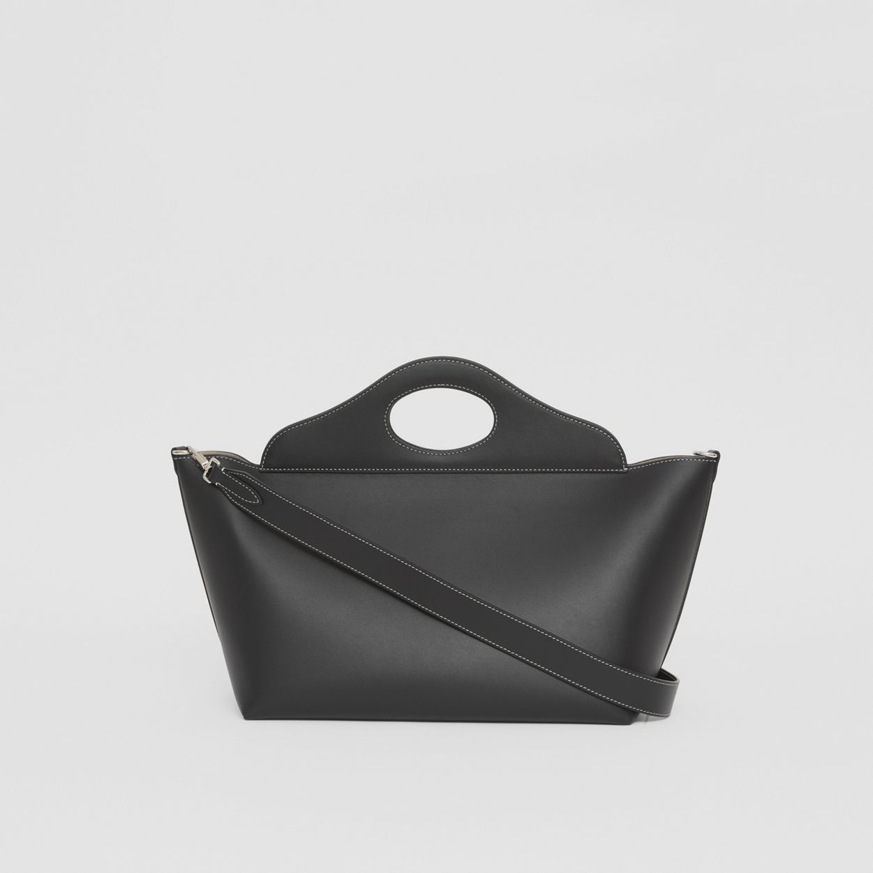 Small Leather Soft Pocket Tote - 8