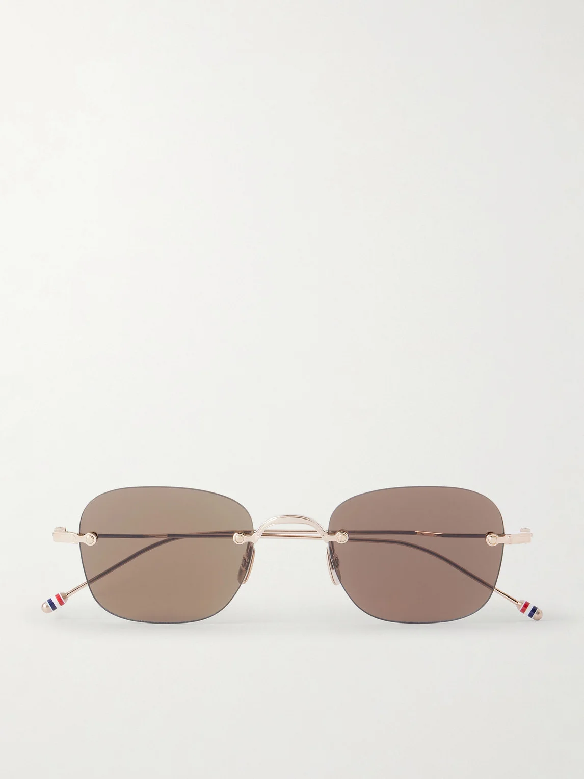 Square-Frame Gold-Plated Titanium Sunglasses - 1