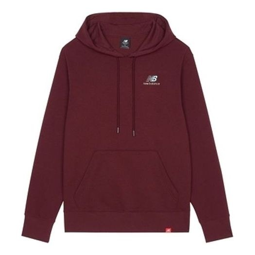 New Balance Embroidered Logo Sports Pullover Wine Red AMT11550-NBY - 1