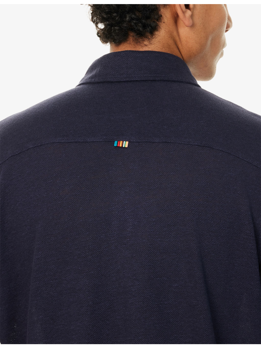 Short-Sleeve Knitted Linen Polo Shirt - 6