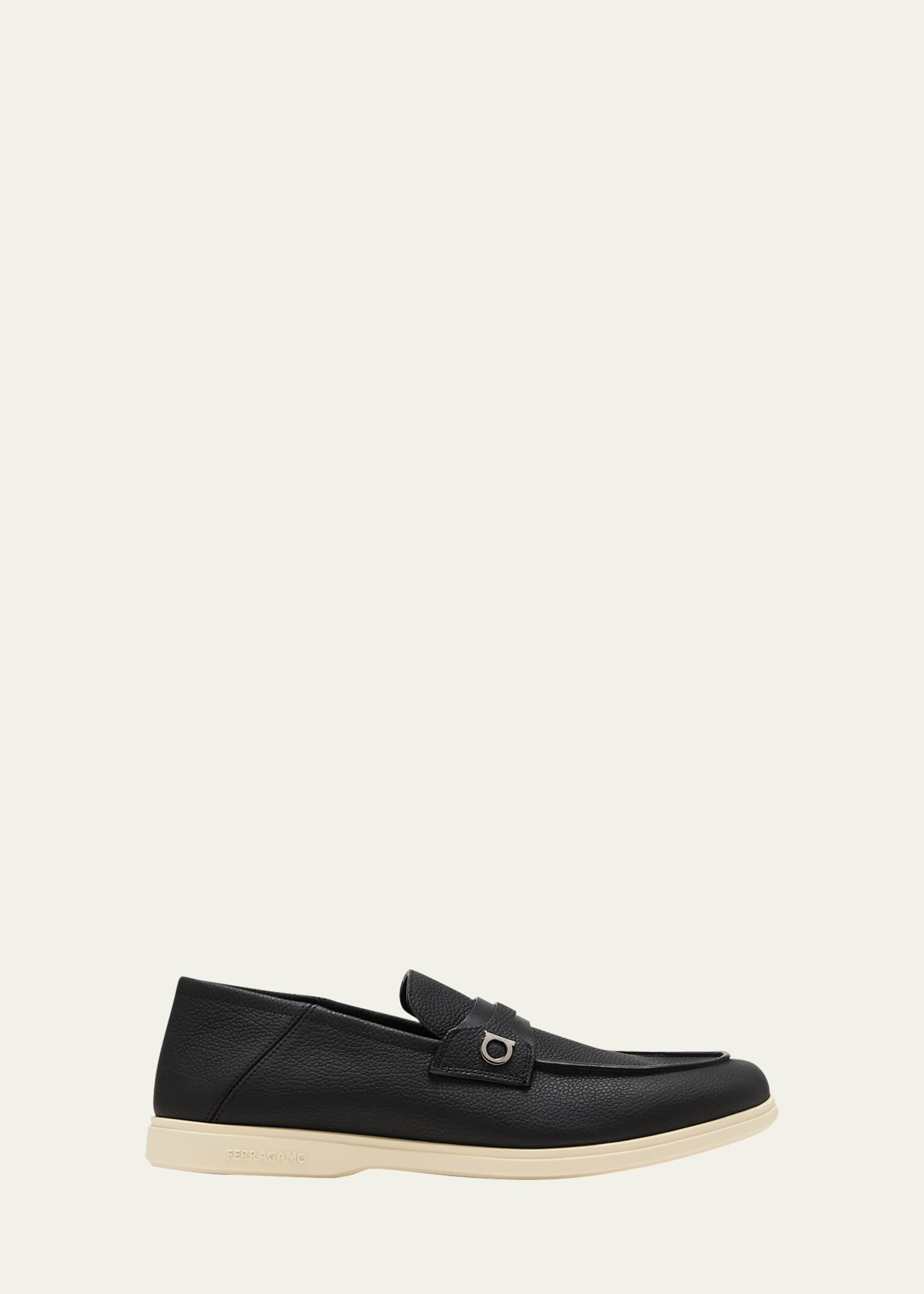 Men's Drame Leather Gancio Penny Loafers - 1