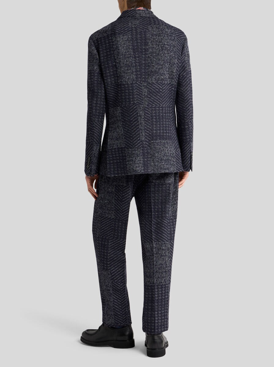 WOOL-BLEND PATCHWORK BLAZER - 4