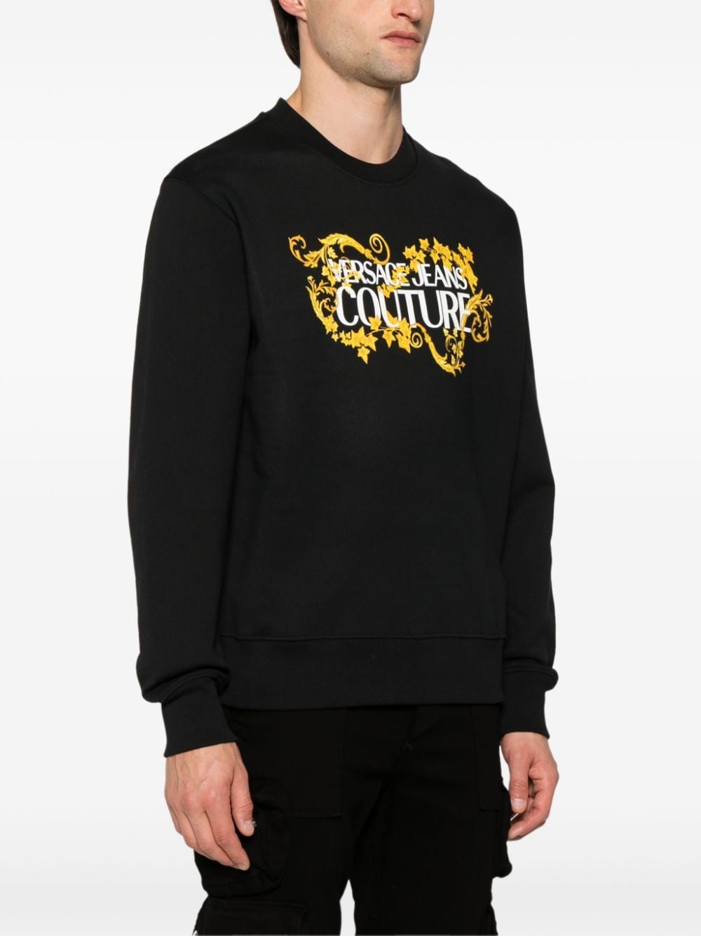 logo-print cotton sweatshirt - 3