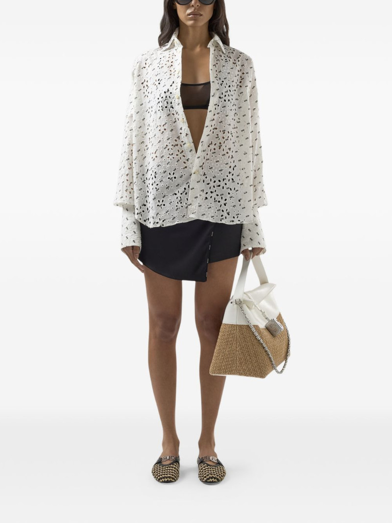 GCDS floral-embroidered shirt outlook