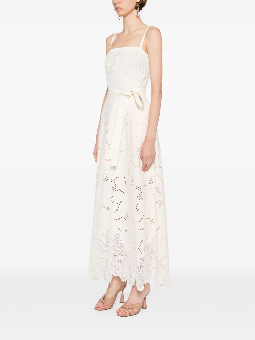 embroidered long dress - 3
