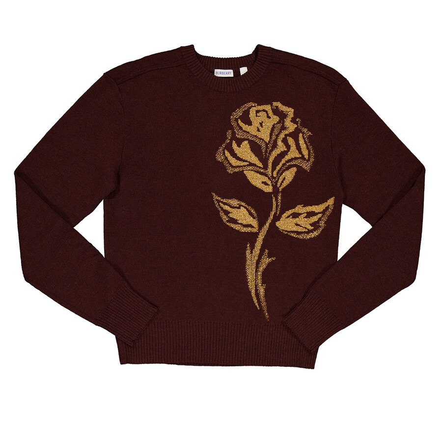Burberry Knit Stretch Floral Graphic Sweater - 5