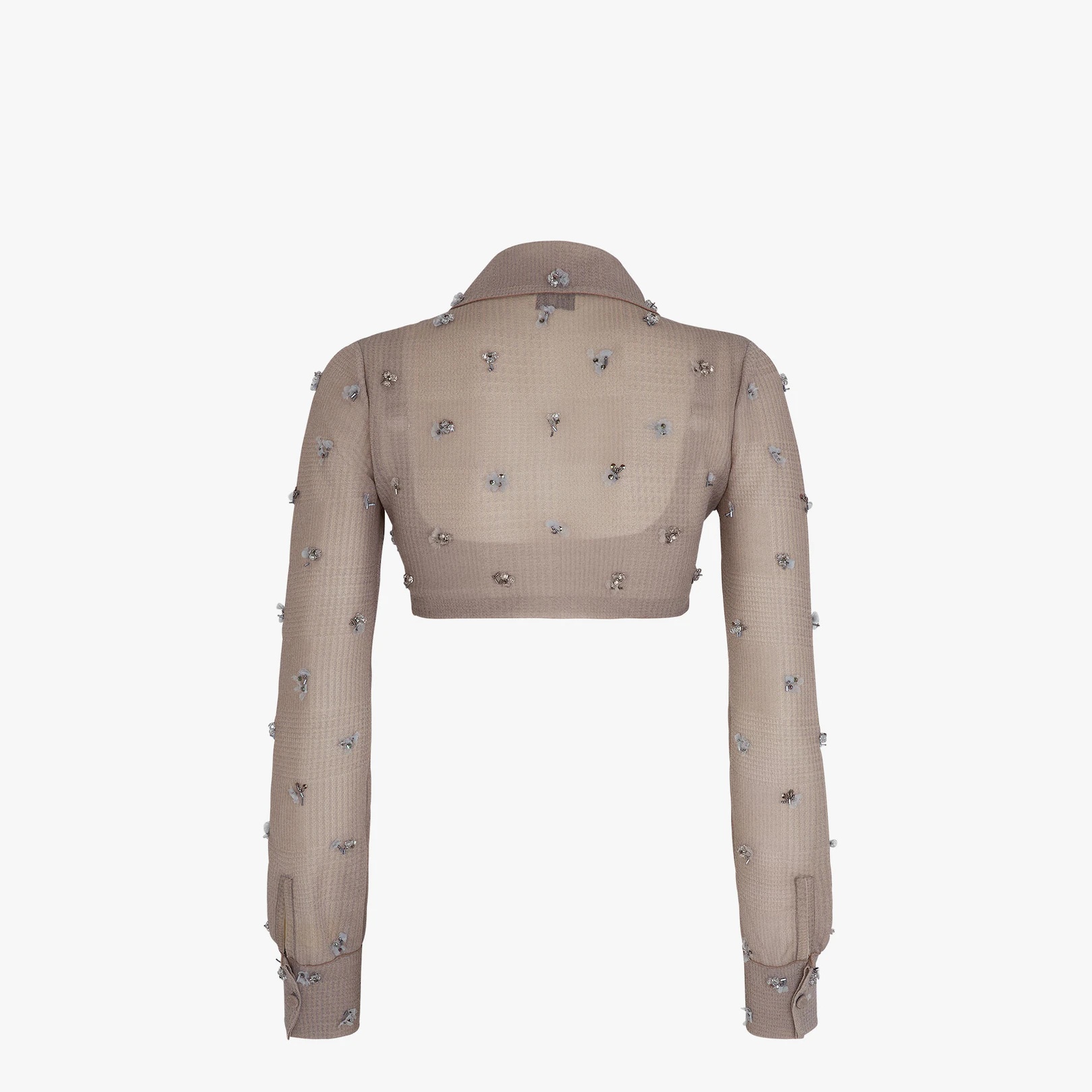 Mallow-color nylon cardigan - 2