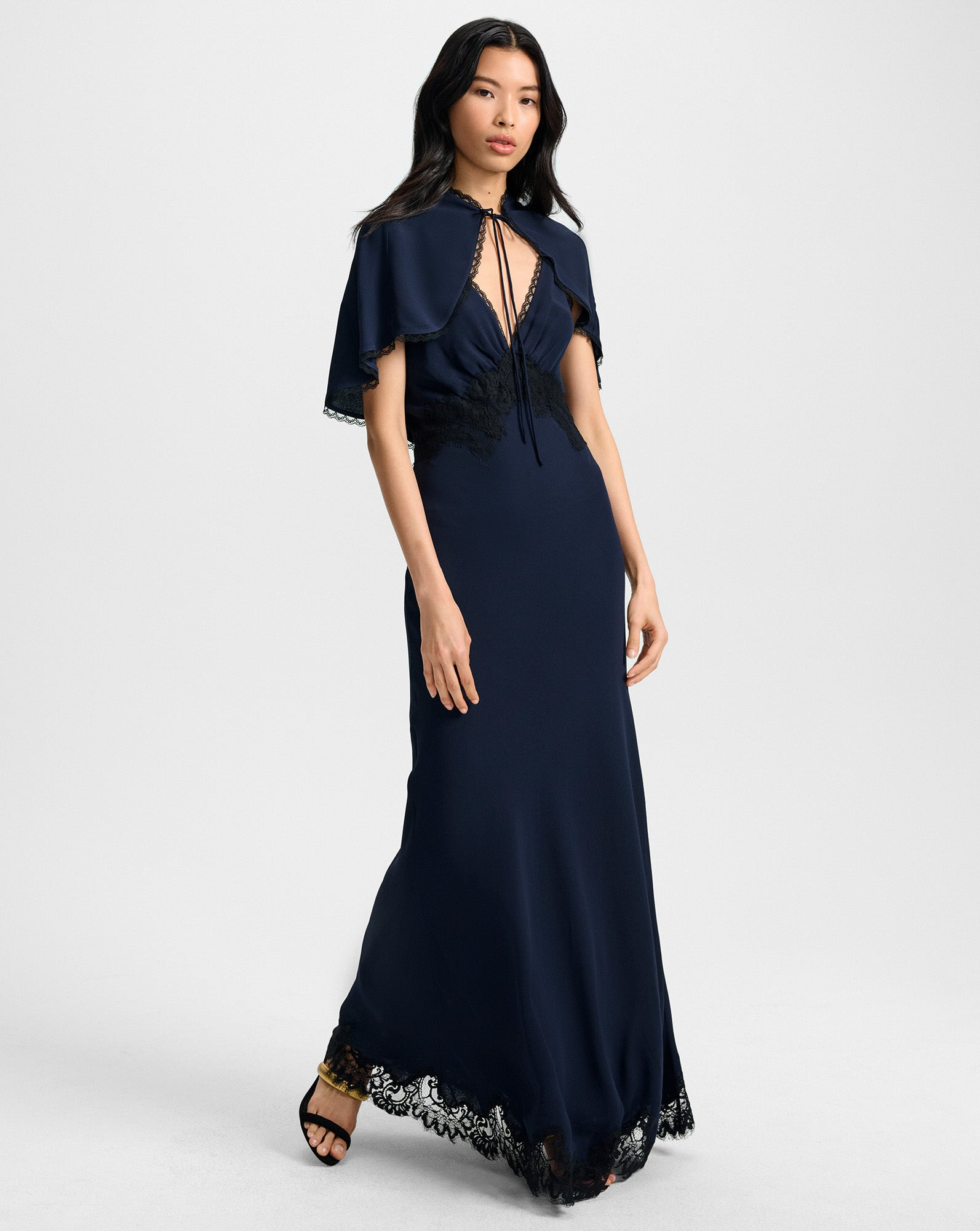 MURIEL LACE-TRIM MAXI DRESS - 2