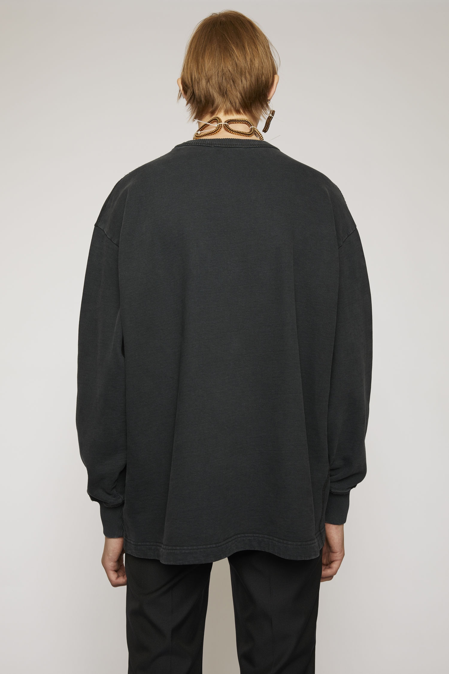 Reverse-logo sweatshirt  black - 3