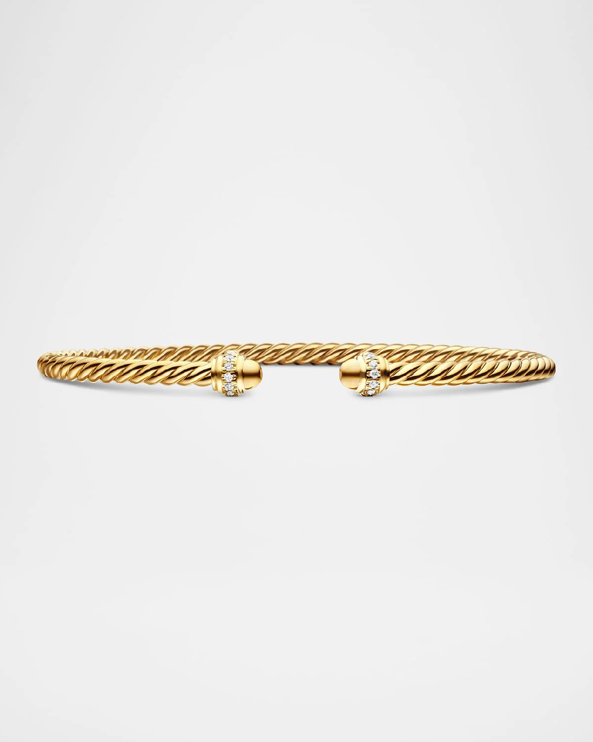 Cablespira Bracelet with Gemstone in 18K Gold, 3mm - 1