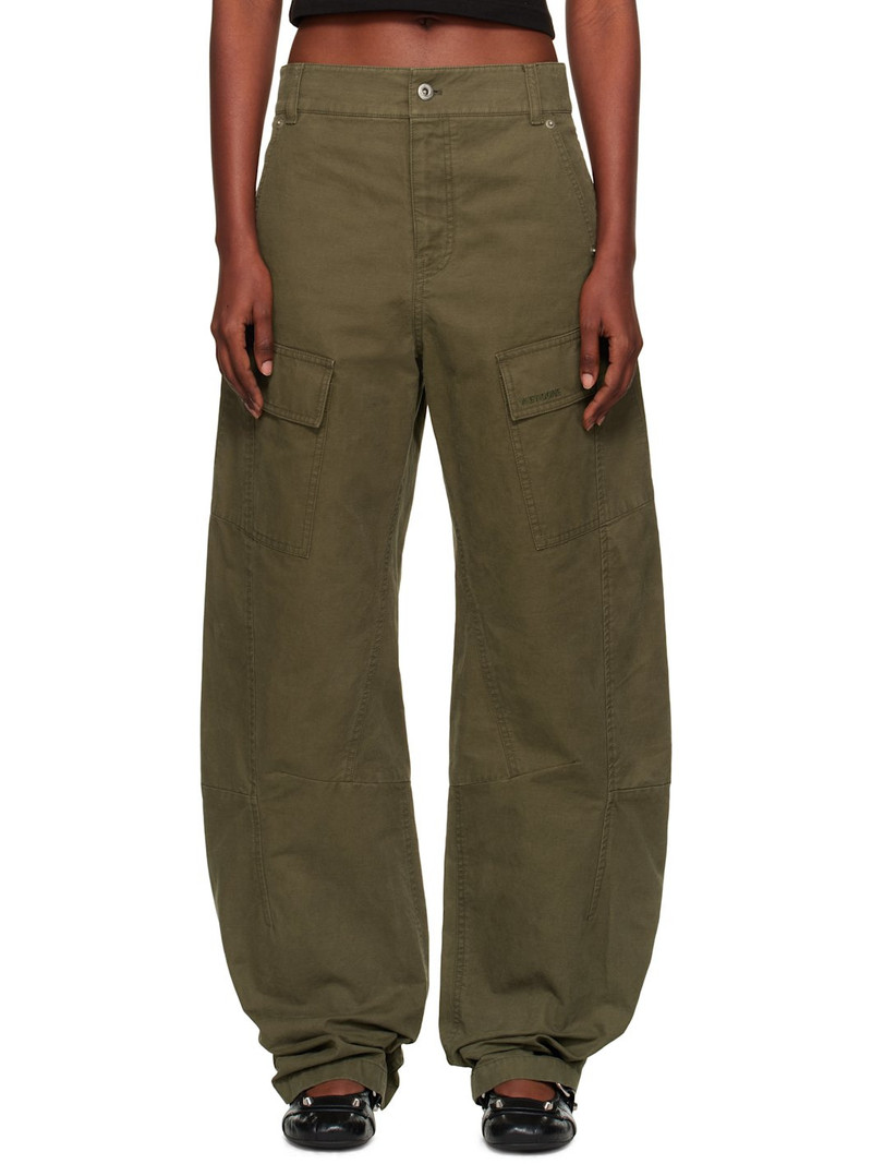 Khaki Curved Trousers 1