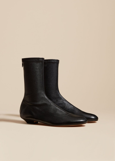 KHAITE The Apollo Ankle Boot in Black Leather outlook