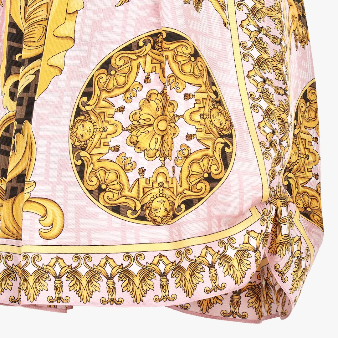 Fendace multicolor silk skirt - 3