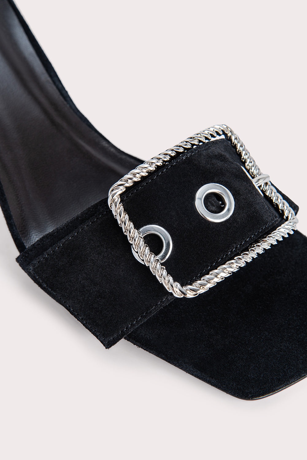 Davina Black Suede Leather - 6