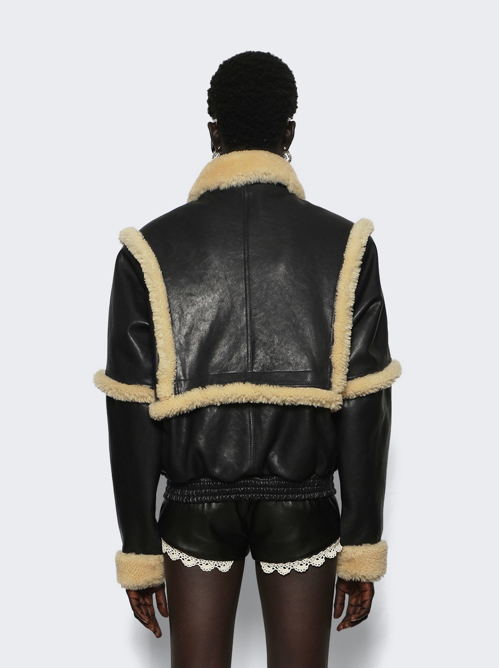 Sherling Bomber Jacket Navy - 4