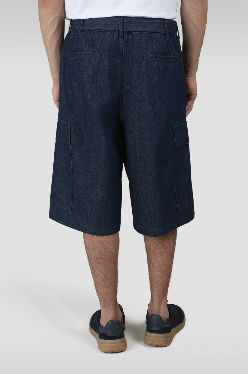 RAW DENIM CARGO BERMUDA SHORTS 3