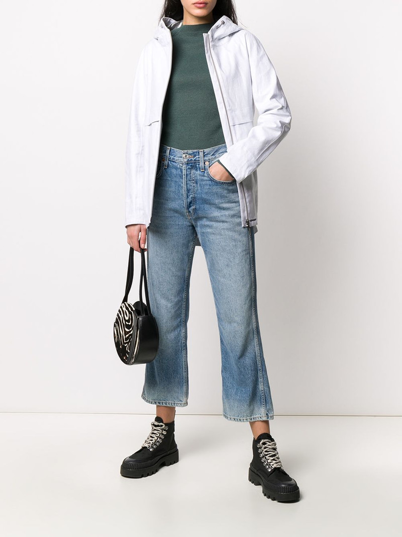 Herno hooded double-slider zip coat outlook