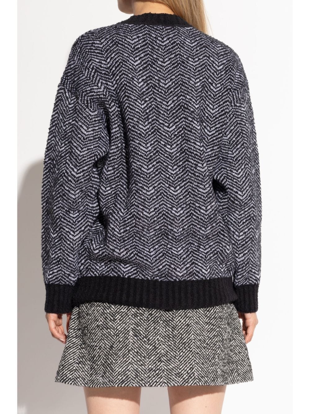 chevron-pattern jumper - 4