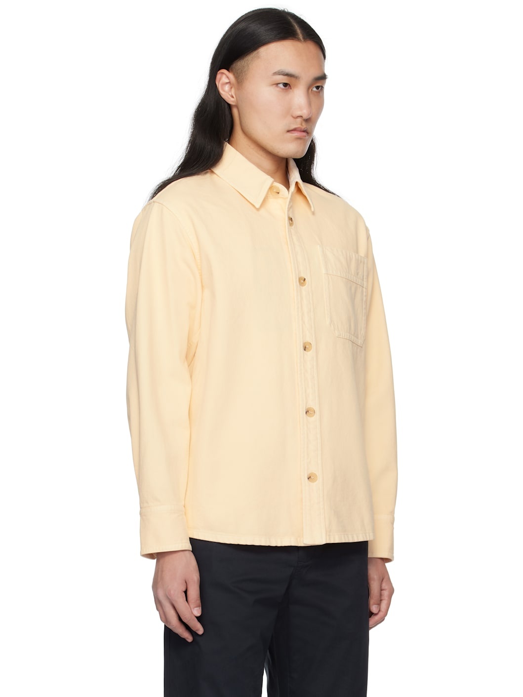 Beige Basile Brodée Poitrine Overshirt - 2