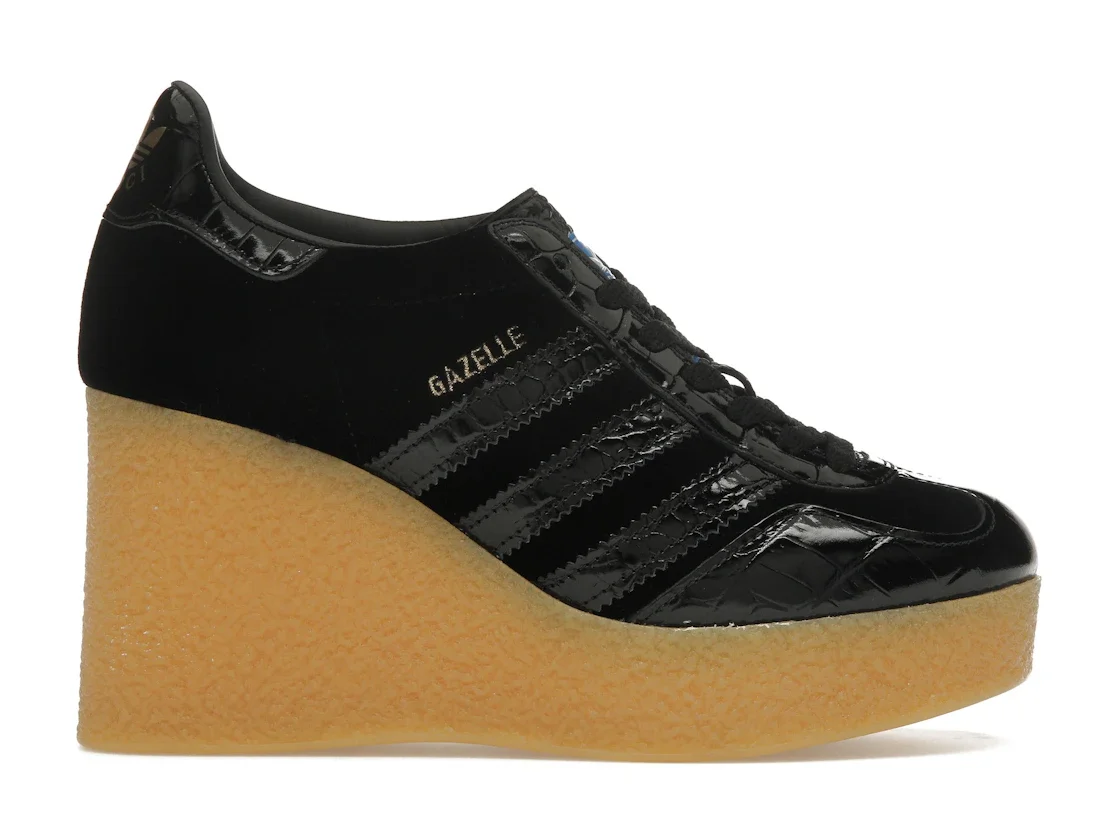 adidas x Gucci Gazelle Wedge Black Croc (Women's) - 1