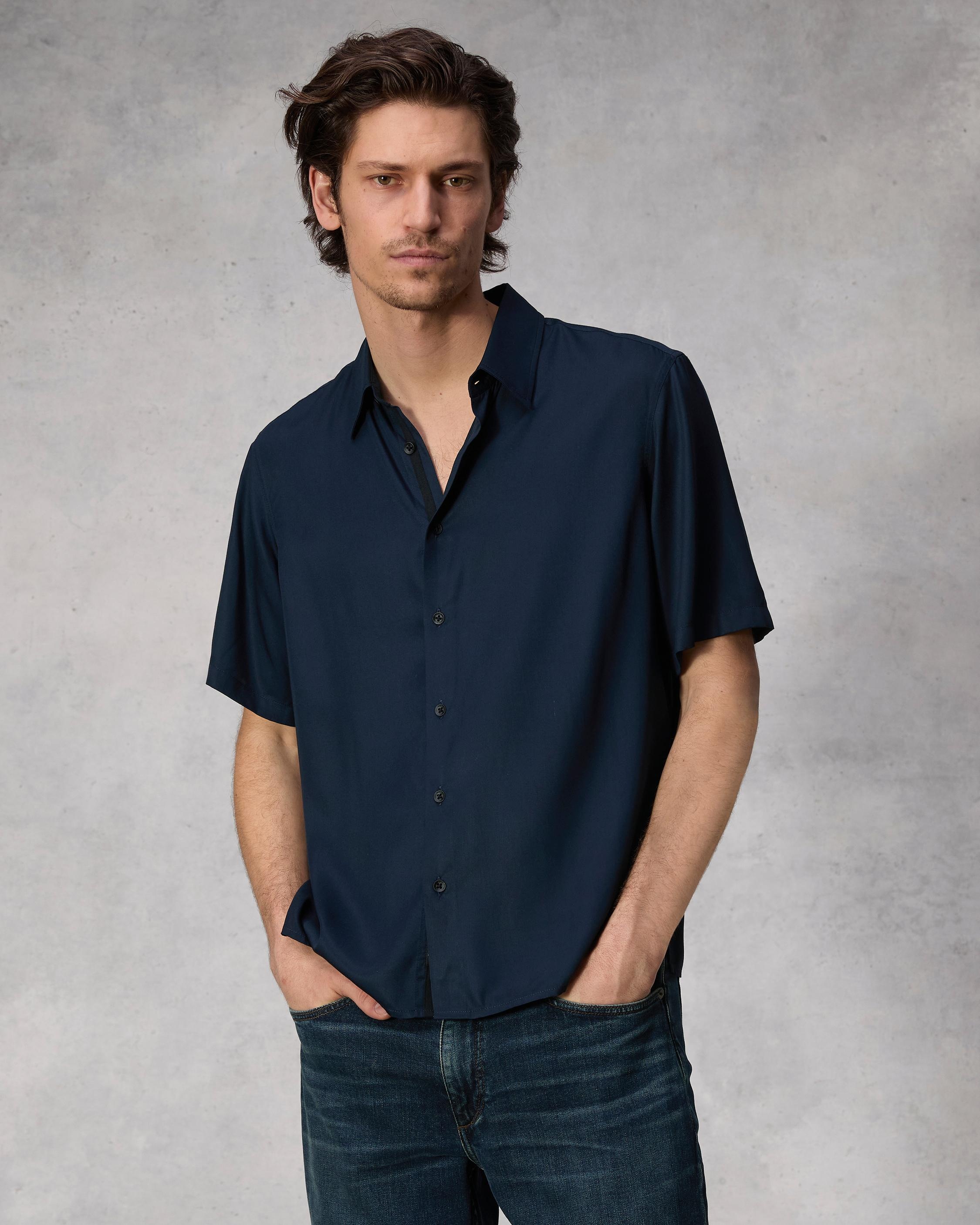 Dalton Viscose Twill Short Sleeve Shirt
Relaxed Fit Button Down - 2