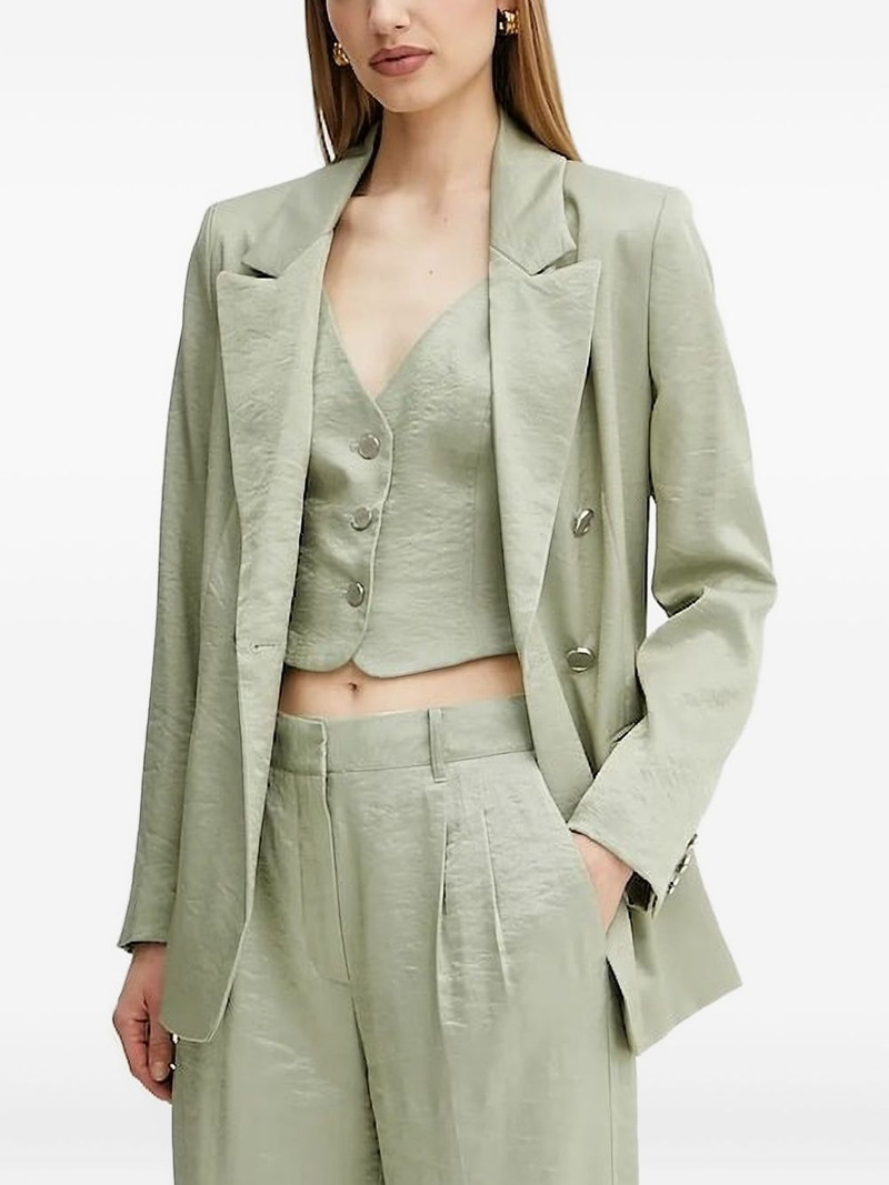 double-breasted satin blazer 1