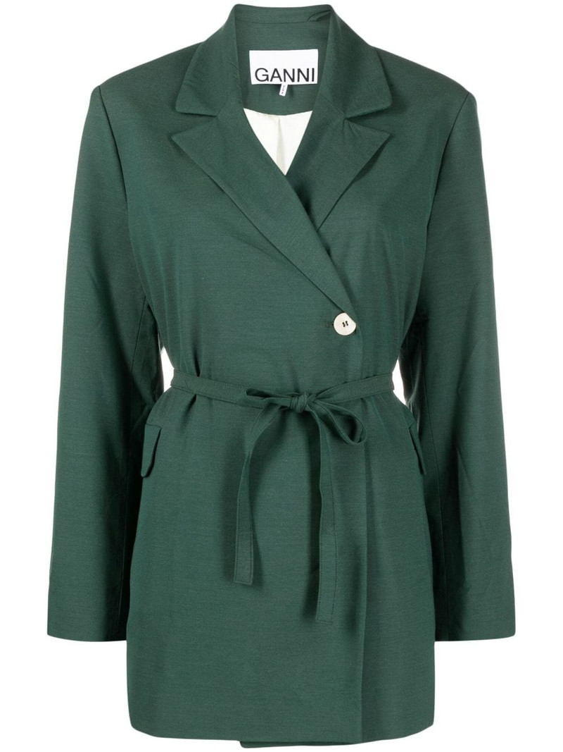 off-centre belted blazer 1