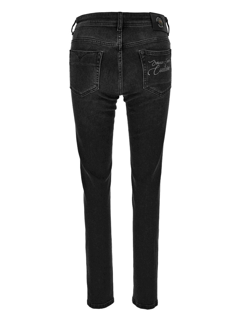 VERSACE JEANS COUTURE embroidered-logo skinny jeans outlook
