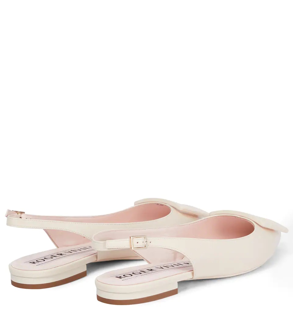 Gommettine leather slingback flats - 3