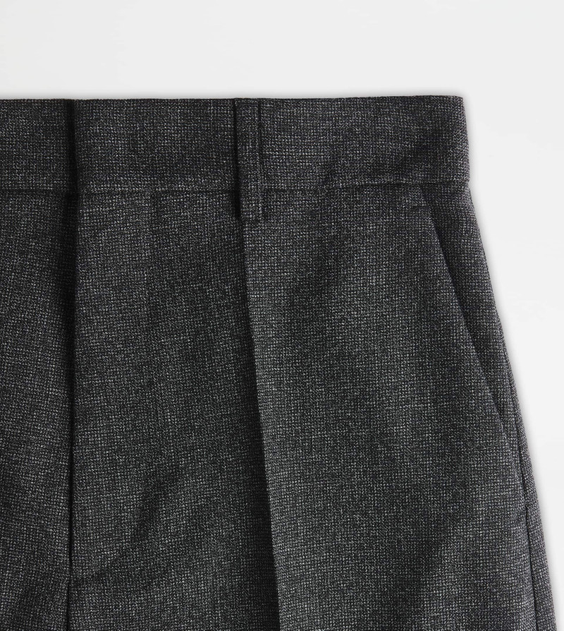 Tod's PANTS IN WOOL - BLACK, GREY outlook
