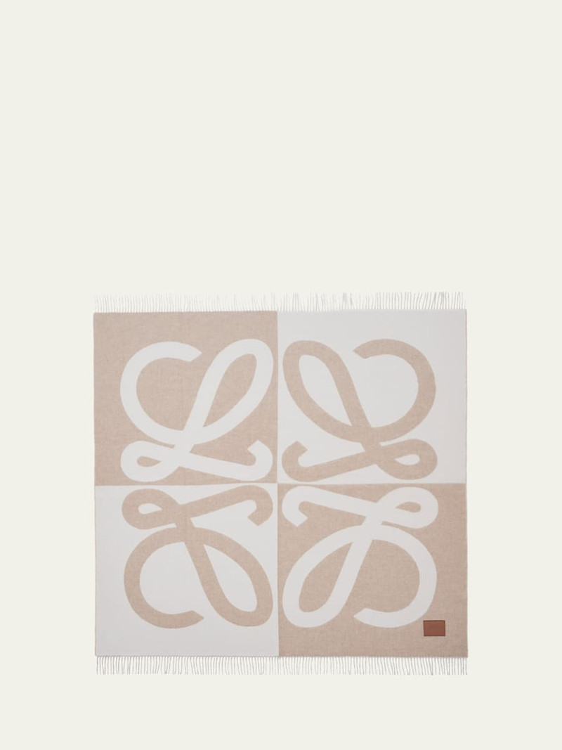 Loewe Anagram Wool/Cashmere Blanket, 55" Square outlook