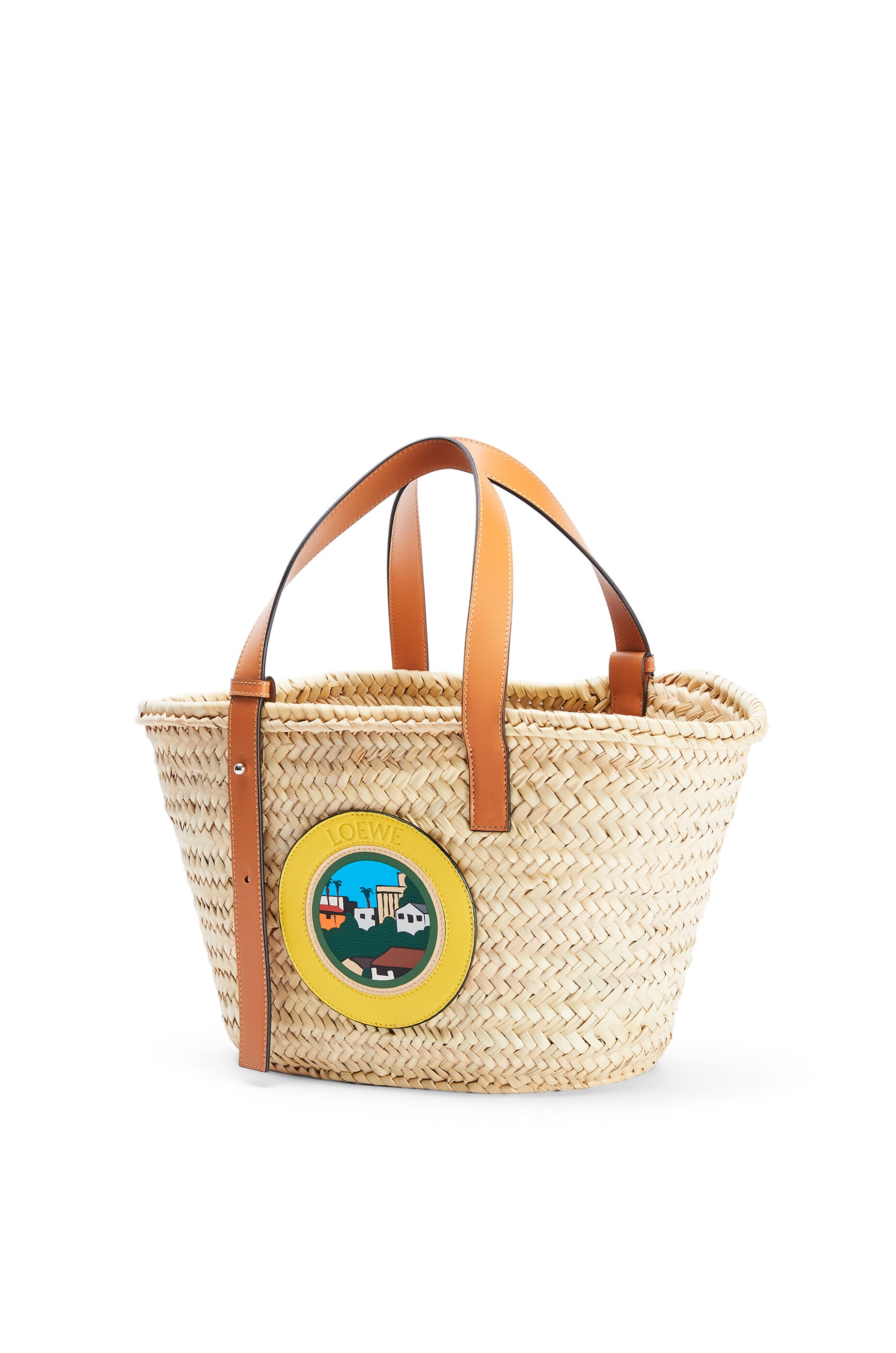 L.A. Series Basket bag in palm leaf and calfskin - 3