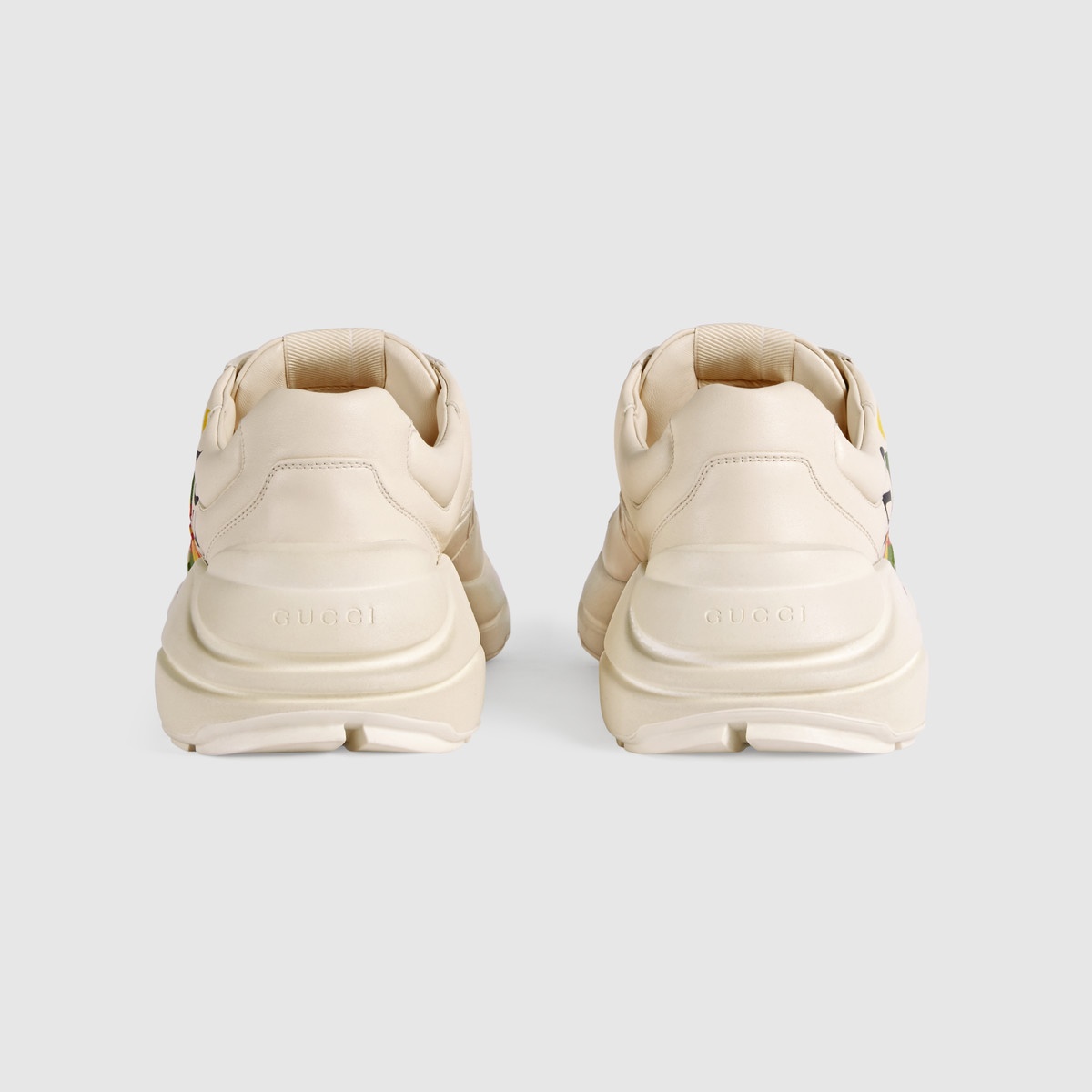 Men's Rhyton Gucci logo leather sneaker - 5